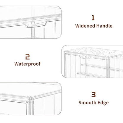 4 Pack Display Case for Collectibles 4 Layer Updated Adjustable Acrylic Display Case with Magnetic Door Clear Stackable Display Box Hobby Display Cases for Figures - size: XLarge 4 Pack