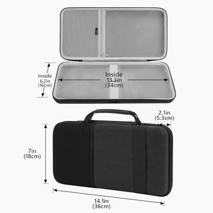 GEEKRIA 75% Keyboard Hard Shell Case, Compatible with Razer BlackWidow V4 75%, YUNZII B75 PRO, Keychron Q1 HE/Q1 Ultra, Aula S75 PRO Travel Carrying Bag for 84 Key Computer Keyboard (Slim) - size: Slim