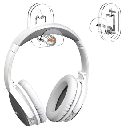 Acrylic Headphone Wall Mount Holder for Most Over-Ear Headphones, Clear Headphone Hanger for Wall Universal Headset Hook Gaming Headset Holder - color: Headphone Holder for Wall
