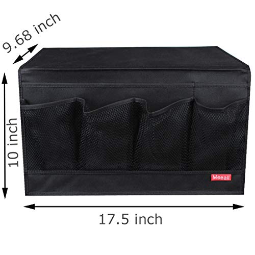 Bedside Storage Organizer with 6 Pockets, Bedside Caddy, Table Cabinet Storage Organizer, TV Remote Control, Phones, Magazines, Tablets, Accessories, Black - color: 6 pockets bedside caddy-Black