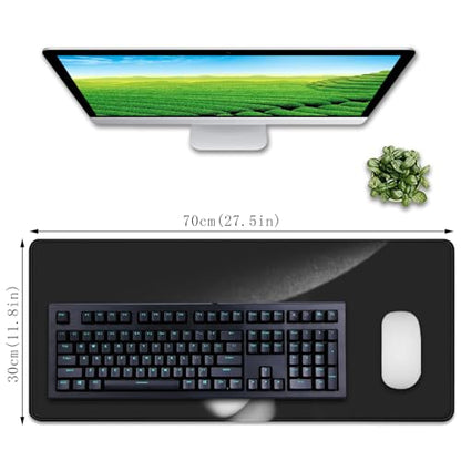 Cool Girl Mouse Pad Black and White Desk Mats on Top of Desks Large Gaming Mouse Pad Big Mousepad with Stitched Edge Non-Slip Rubber Base for Office School Home (27.5X11.8 in) - color: Hat Girls