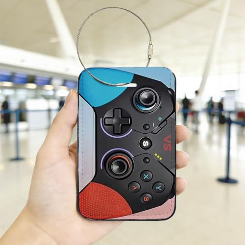 Gamepad ID Card Badge Holder with Wrist Lanyard, Slide Open & ID Window Card Holder, Unique Gamepad Design Portable for Bus Cards Work Badges, Suitable for Women Men Office Worker - color: Gamepad