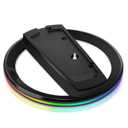 ELZO Vertical Stand for PS5 / PlayStation 5 Pro / PS5 Slim Consoles, PlayStation 5 Vertical Holder with RGB Lights, Black