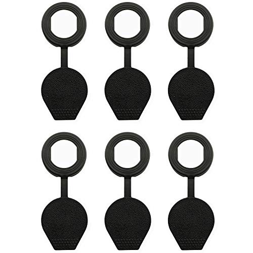 6pcs 22m Black Door Lock Dust Cover Rubber Waterproof Caps Prevent Dust, Enhance Cam Lock Life Plastic Material