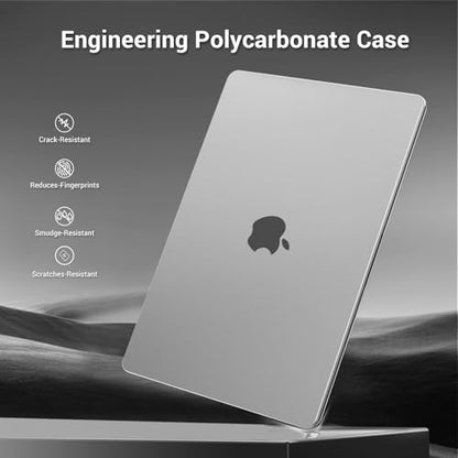 MOSISO Ultra-Thin & Seamlessly Closes Cover Compatible with MacBook Air 13 inch Case M5 M4 M3 M2 2026-2022 A3449 A3240 A3113 A2681, 2 in 1 Kit Anti-Fingerprints Shell for Mac Air 13.6, Matte Clear - color: Matte Clear