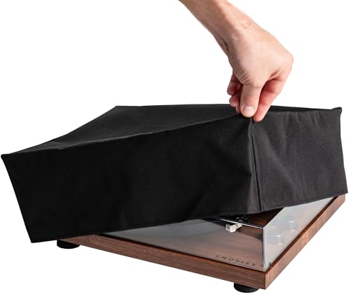 Crosley AC1055A-BK Fabric Turntable Dust Cover, Black