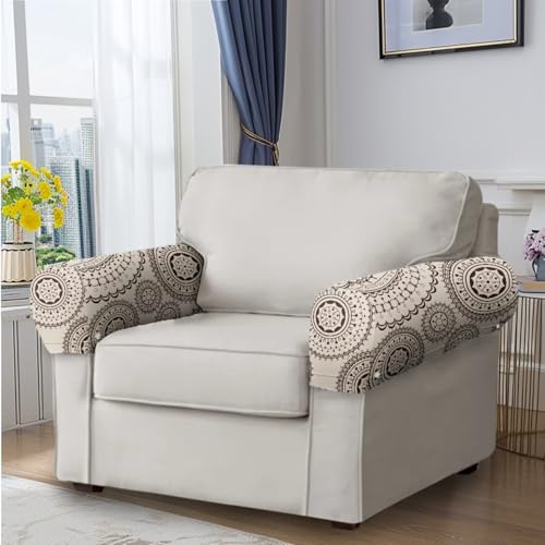 Mandala Headrest Cover Sofa Armrest Cover Set Recliner Chair Protector Fade Resistant Sofa Chair Covers, Non-Slip Furniture Couch Head Protector Theater Seat Covers for Home & Office - color: Mandala
