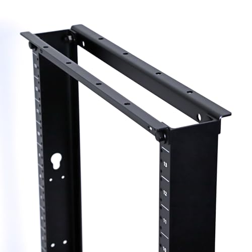 Aeons 25U 2 Post Open Frame Server Network Relay Rack for 19 Inch Networking Data & IT Devices A/V Equipment, Durable 2-Post Rack 25 U Aluminum Extrusion, Black - style: 25U-2Post-AL