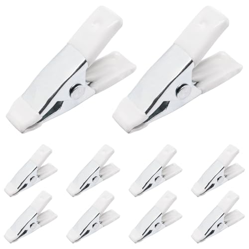 10Pcs 2 Inch Spring Clamps Small Clamps Spring Clips Clamps for Backdrop Balloon Archfor White - color: White, size: 10 Pcs