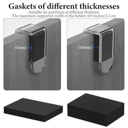 GEEKRIA Acrylic Cubicle Headphone Hook, Clear Headset Holder for Office Partition, Desk Panel & Cubicle Wall, Compatible with Bose, Sony, Sennheiser, Audio-Technica, JBL, Beats