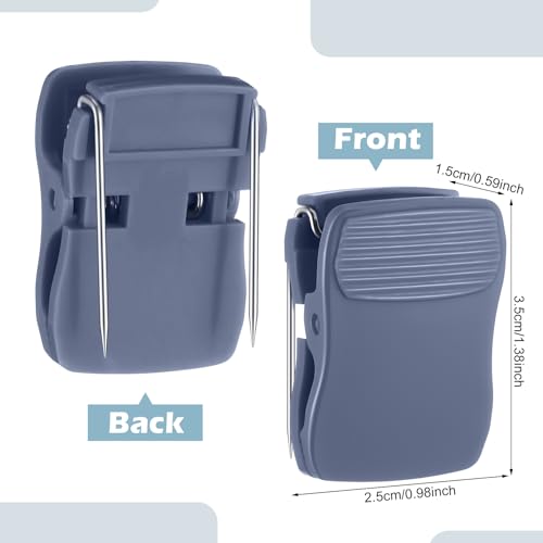 Chiisong Cubicle Clips Fabric Panel Cubicle Accessories Fabric Partition Panel Messages Hooks Office Photos Wall Clips for Notes Memos(Blue,15 Pcs) - color: Blue