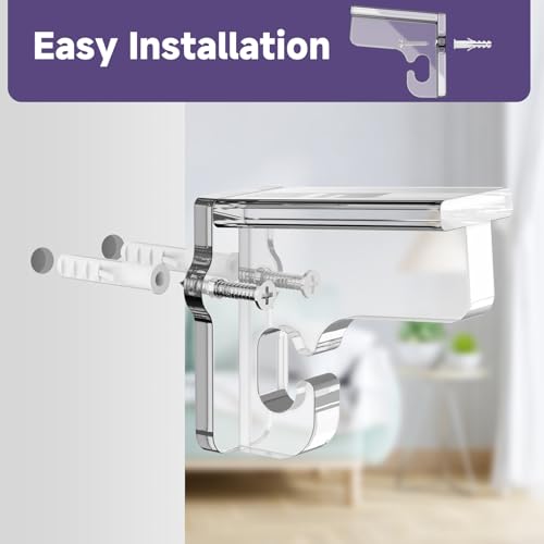 CaSZLUTION Wall Mount Holder for GameCube Controller, Clear Acrylic Stand | 1 Pack Screw Mount Hanger, Compatible with Wired & Switch 2 Wireless GameCube Controllers, Sturdy Clear Acrylic
