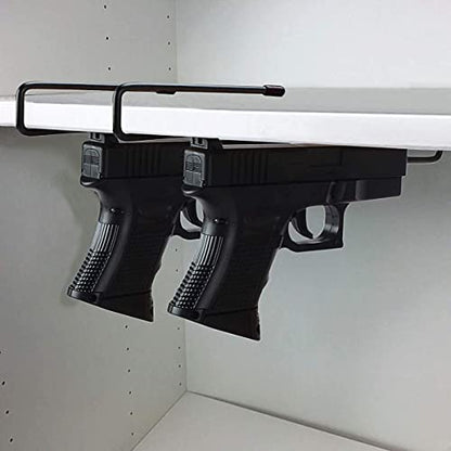 Adoreal 10 PCS Gun Rack, Pistol Rack for Gun Safe Shelf or Stack On Gun Cabinet, Gun Safe Accessory, Handgun Hanger Pistol Organizer for Display, Gifts for Hunters - style: 10 pack