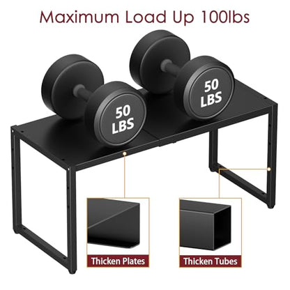 Expandable Kitchen Storage Shelves,110LBS Heavy Duty Metal Garage Shelving Units For Pot Pans Appliance,Adjustable Small Storage Shelf Rack Organizer For Kitchen Countertop Under Cabinet Garage Pantry - size: 1 Tier：10.2"D x 23.8"W x 11.4"H