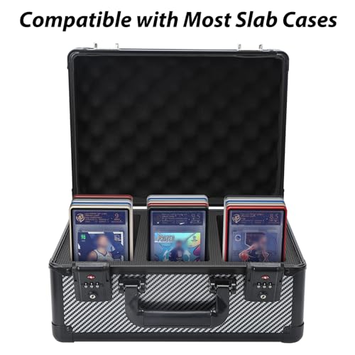 ZINHO Graded Card Case Magnetic Aluminum Alloy Slab Protector Display Case Fits BGS Cards, UV Protection (Black) - color: Black, style: BGS Card Case