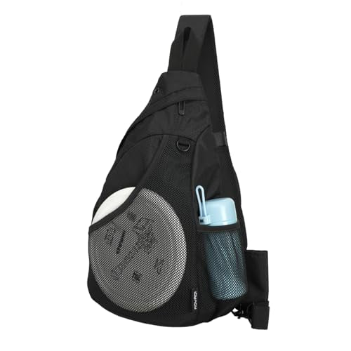 MOYAQI Disc Golf Bag with Retriever Holder and Storage Pockets, Disc Golf Backpack with 8-10 Disc Capacity, Padded Adjustable Strap and Back Panel, Lightweight and Durable - color: Dark black