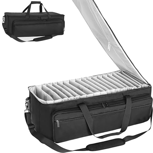 AKOZLIN Extra Large Travel Gig Band Cable File Bag With Separate Bags,DJ Cord Organizer Case for Laptop,DJ Gear,Sound Instrument and Musician Accessories 30"x11"x14.5" - color: Black-Grey, size: 30"x11"x14.5"