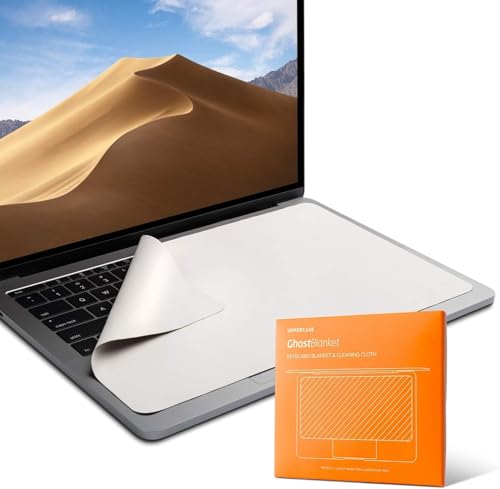 UPPERCASE GhostBlanket Screen Keyboard Imprint Protection Microfiber Liner and Cleaning Cloth 15" Compatible with MacBook Pro 16" - size: 16" MacBooks