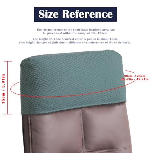 Stretch Office Chair Headrest Cover Jacquard Headrest Slipcover for Office Chairs Non Slip Head Rest Chair Furniture Protector for High Back Computer Chairs Set of 1 Dark Gray - color: Dark Gray, size: Set of 1