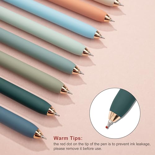Linbsunne Gel Pens Black Ink Pens for Office 0.5mm Fine Point Pen Smooth Writing Retractable (Metal gold clip-18 pcs) - color: Gold clip-18 pcs