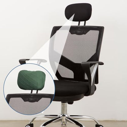 uxcell Office Chair Pillow Cover, Office Chair Headrest Attachment Mesh Removable Headrest Protector for Home Desk Computer Chairs, Bean Green - color: Bean Green