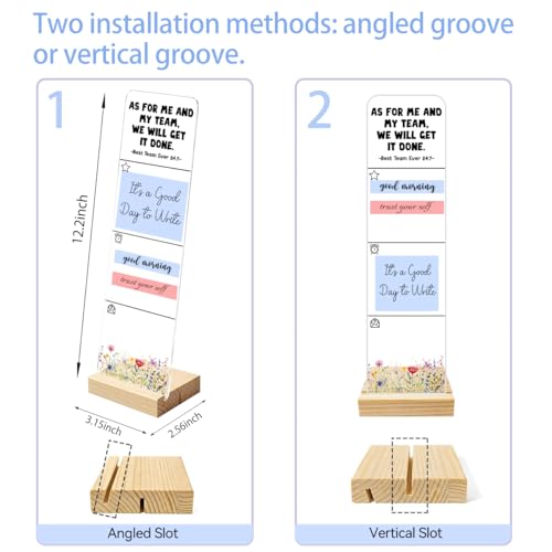 Sticky Notes Monitor Memo Board with Removable Wooden Base We Will Get It Done Inspirational Quote Message Board Portable Sticky Note Holder with 200 Sheets Sticky Notes Teamwork Office Decor Gift - color: Done