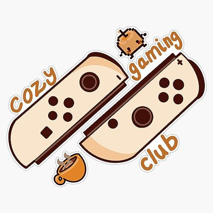Cozy Gaming Club Sticker Vinyl Waterproof Sticker Decal Car Laptop Wall Window Bumper Sticker 5"