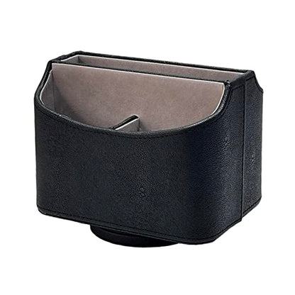 UnionBasic Rotating Desk Organizer, 360 Desk Spinning Caddy, Desktop TV Guide/Mail/Media/Remote Controller Holder Organizer,Fishskin Black - color: Fishskin Black