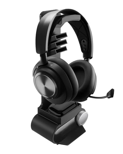 Headphone Stand Desktop Headset Holder Compatible with SteelSeries Arctis Nova Pro Wireless Headsets with Dock for Wireless Base Station - size: Small Storage Area