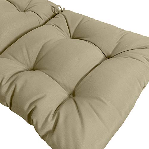QILLOWAY Outdoor Rocking Chair Cushions Set of 2, 100% Polyester Waterproof Patio Rocking Chair Cushion, High Back Weatherproof Chair Pad for Adirondack & Outdoor Furniture, Beige - color: Beige