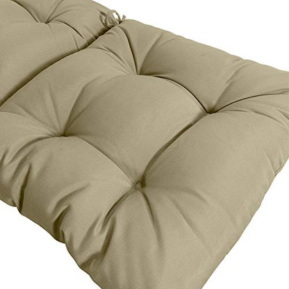 QILLOWAY Outdoor Rocking Chair Cushions Set of 2, 100% Polyester Waterproof Patio Rocking Chair Cushion, High Back Weatherproof Chair Pad for Adirondack & Outdoor Furniture, Beige - color: Beige
