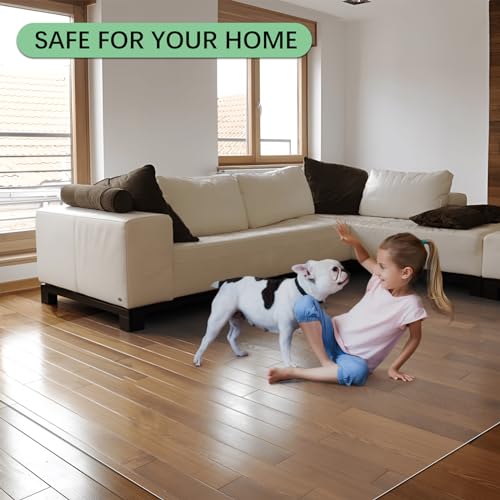 Kuyal Clear Chair Mat, Hard Floor Use, 4.75'×7' Transparent Office Home Floor Protector mat Chairmats (57" X 84" Rectangle) - size: 57" x 84" Rectangle