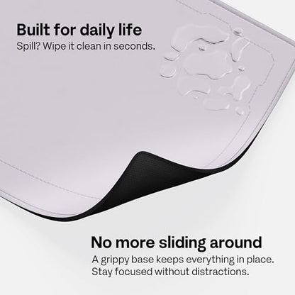 Pixio Mouse Pads - 36 x 16 inch XXL Purple Border Multifunctional Large Desk Mats for Gaming, Office, Desktop Anti-Slip Waterproof Washable Computer Mouse Mat - color: Purple Border