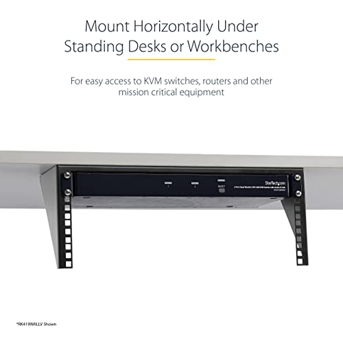 StarTech 5U Vertical Wall-Mount Rack Bracket, 19in, 200lb (RK519WALLV) - size: 5U