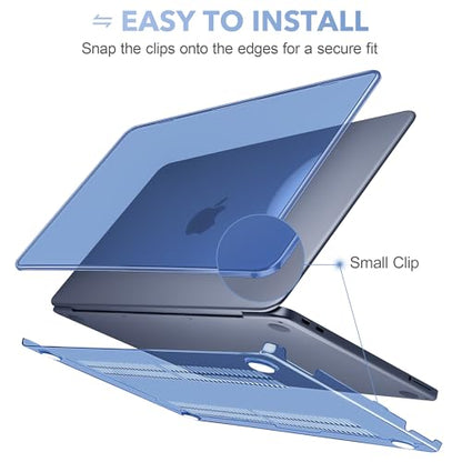 May Chen for MacBook Neo 13 inch Liquid Retina Display ((2026 Release A3404), Slim & Lightweight Protective Case with Screen Protector&Keyboard Cover&Dust Plug, Crystal Indigo - color: Crystal Indigo