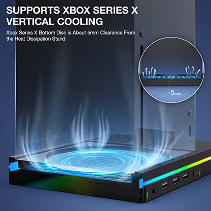 Cooling Charging Stand for Xbox Series X/S with 2 Headset Stand, Luckit Vertical Dual Controller Charger Station Dock Accessories with Cooling Fan, Fast Charging Station with 3 HUB USB Ports - size: Cooling Charging Stand
