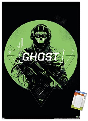 Trends International Call of Duty: Modern Warfare 2 - Ghost Emblem Wall Poster, 22.375" x 34", Premium Poster & Mount Bundle - color: Premium Poster & Mount Bundle, size: 34"L x 22.4"W