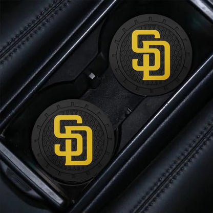 Car Cup Holder Coasters for San Diego Padres Baseball Fans, Padres Car Coasters for Cup Holder Insert Silicone Non-Slip - color: 11pa12dr