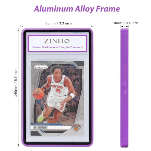 ZINHO Graded Card Case Magnetic Aluminum Alloy Slab Protector Display Case Fits 35PT PSA/CGC/CSG Cards, UV Protection (Purple) - color: Purple, style: PSA Card Case