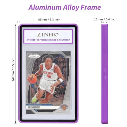 ZINHO Graded Card Case Magnetic Aluminum Alloy Slab Protector Display Case Fits 35PT PSA/CGC/CSG Cards, UV Protection (Purple) - color: Purple, style: PSA Card Case