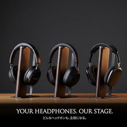 Gunking Headphone Stand with Floating Arc Design — Sculptural Desk Headset Holder for Gaming & Office, Universal Fit for Sony, Bose, AirPods Max & More