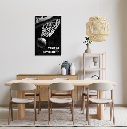SKASNFAI Basketball Posters Decor for Boys Room Wall Art Inspirational Motivational Quotes Print Picture Framed Black and White Sports Themed Office Wall Decor (24L x 36W) - color: Sports 02, size: 24"L x 36"W