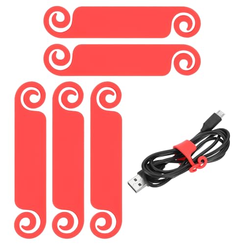 PATIKIL Cable Tags Flexible Cable Management Labels Cord Identification Tags, Wire Cord Markers for USB Computer Phone Charger Power - 20Pcs (Red) - color: Red