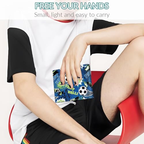 Wallet for Boys Soccer Leather Wallets Credit Id Card Cash Holder Black Rfid Blocking Zipper Cute Cool Funny Aesthetic Race Car Wallets With Coin Pocket Id Window Teen Wallets for Boys Teenager Wallet - color: ball-blue