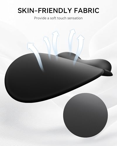 Laborio Mouse Pad with Wrist Rest, Ergonomic Mouse Pads for Desk, Office Non-Slip Large Mousepad with Gel Wrist Support(Black, 10.6''L x 9''W) - color: Black
