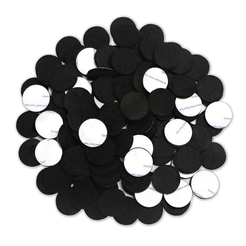 Felt Furniture Pads 120 PCS, Non Slip Self Adhesive Felt Pads Chair Leg Floor Protectors for Furniture Feet Wood Hardwood Floors, 1 inch Round, Black - color: Black, size: 1" (120 Pieces)