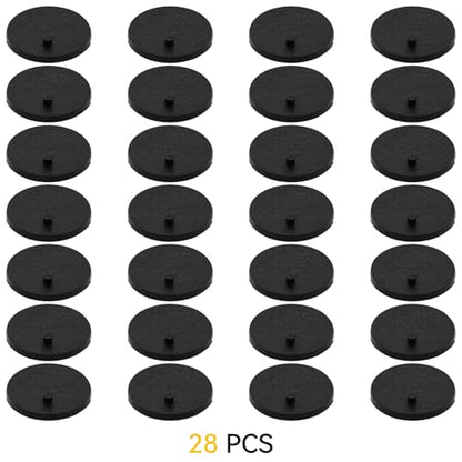 28PCS 6 Inch Action Figure Stand Display Bases with Peg Toy Organizer Holder Accessories Compatible with Mavel Legends Series/GiJeo Classified Series/D C/Mo tu Models 1/12 Figures, Black Round - color: 28PACK Black(Round)