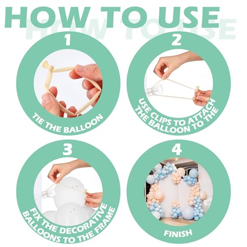 Amyhill 10 Pack Large Balloon Arch Clips Plastic Transparent Backdrop Spring Clamps 3.5 Inch Heavy Duty Clip and 50 Pcs Clear 260 Long Balloons Arch Kit Birthday Decoration Crafts Photography