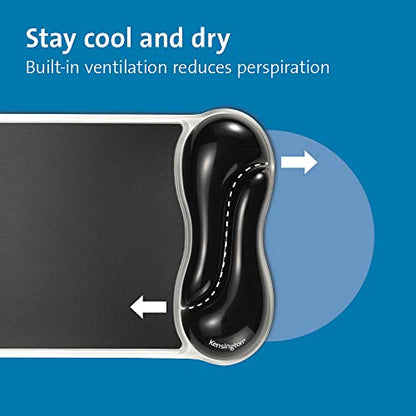 Kensington Duo Gel Wave Mouse Pad & Wrist Rest - Black,Medium (K62413WW) - color: Black, size: 9.6L x 7.6W inches, style: Mouse Pad