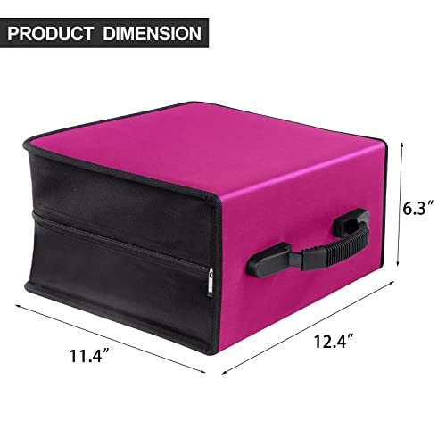 Siveit CD/DVD Case Wallet Storage Holder - 400 Capacity Disc Case Booklet Album Box (Black, Rose) - color: Rose, size: Black binder